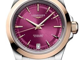 Longines Conquest L3.430.5.98.9 (2026) - Paars wijzerplaat 34mm Goud/Staal