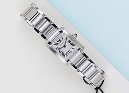 Cartier Tank Française SM W51008Q3 (2001) - White dial 20 mm Steel case