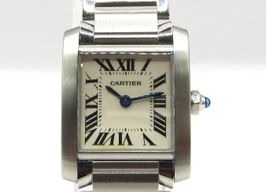 Cartier Tank Française W51008Q3 (2017) - White dial 20 mm Steel case