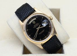 Rolex Day-Date 36 18238 (1989) - Zwart wijzerplaat 36mm Geelgoud