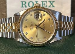 Rolex Datejust 36 16233 (1991) - Champagne wijzerplaat 36mm Goud/Staal