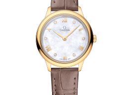 Omega De Ville 434.53.28.60.55.002 (2025) - Wit wijzerplaat 28mm Geelgoud