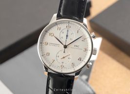 IWC Portuguese Chronograph IW371401 (2010) - Zilver wijzerplaat 41mm Staal