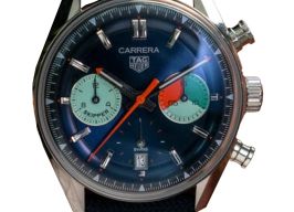 TAG Heuer Carrera CBS2241.FN8023 (2024) - Blauw wijzerplaat 39mm Roségoud