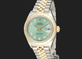 Rolex Lady-Datejust 279173 (2018) - Green dial 28 mm Gold/Steel case