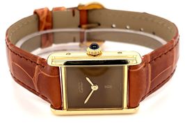 Cartier Tank Vermeil Unknown (1989) - Brown dial 22 mm Silver case