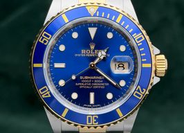 Rolex Submariner Date 16613 (2008) - Blue dial 40 mm Gold/Steel case