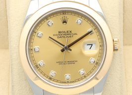 Rolex Datejust 41 126303 (2020) - Yellow dial 41 mm Gold/Steel case