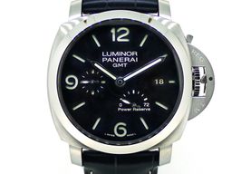 Panerai Luminor 1950 3 Days GMT Power Reserve Automatic PAM00347 (2007) - Zwart wijzerplaat 44mm Staal