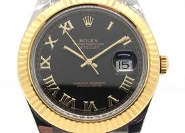 Rolex Datejust II 116333 (2016) - Black dial 41 mm Gold/Steel case
