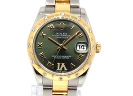 Rolex Datejust 31 178343 (2011) - Green dial 31 mm Gold/Steel case
