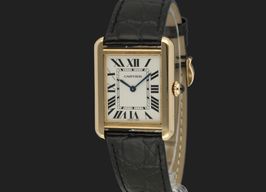 Cartier Tank Solo W1018755 / 2743 (Unknown (random serial)) - Silver dial 31 mm Yellow Gold case
