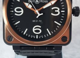 Bell & Ross BR 01-92 BR0192-BICOLOR (2008) - Black dial 46 mm Gold/Steel case
