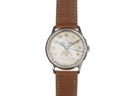 Omega Vintage 2471-2 (1947) - Champagne wijzerplaat 35mm Staal
