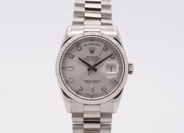 Rolex Day-Date 36 118239 (2004) - Silver dial 36 mm White Gold case