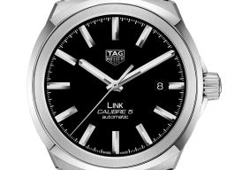 TAG Heuer Link Calibre 5 WBC2110.BA0603 (2024) - Zwart wijzerplaat 41mm Staal