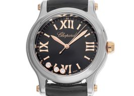 Chopard Happy Sport 278590-6015 (2025) - Black dial 30 mm Gold/Steel case