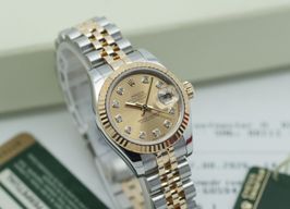 Rolex Lady-Datejust 179173 (2008) - Champagne dial 26 mm Gold/Steel case
