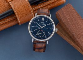 IWC Portofino Hand-Wound IW510102 (Onbekend (willekeurig serienummer)) - Zwart wijzerplaat 45mm Staal
