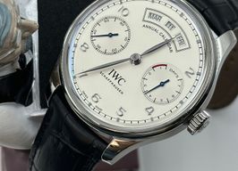 IWC Portuguese Annual Calendar IW503501 (2023) - Zilver wijzerplaat 44mm Staal