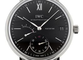 IWC Portofino Hand-Wound IW510102 (2024) - Zwart wijzerplaat 45mm Staal