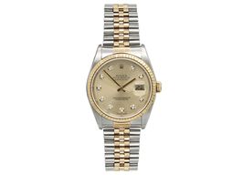 Rolex Datejust 36 16233G (Onbekend (willekeurig serienummer)) - Zilver wijzerplaat 36mm Goud/Staal