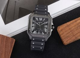 Cartier Santos WSSA0039 (Onbekend (willekeurig serienummer)) - Zwart wijzerplaat 40mm Staal