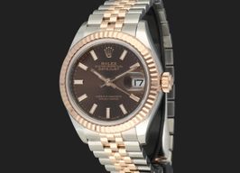 Rolex Lady-Datejust 279171 (2022) - Brown dial 28 mm Gold/Steel case