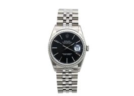 Rolex Datejust 36 16220 (Onbekend (willekeurig serienummer)) - Zwart wijzerplaat 36mm Staal