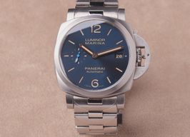 Panerai Luminor Marina Automatic PAM01028 (Unknown (random serial)) - Blue dial 42 mm Steel case