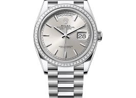 Rolex Day-Date 36 128396TBR (2025) - Zilver wijzerplaat 36mm Platina