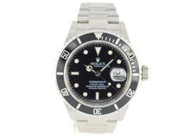 Rolex Submariner Date 16610 (2008) - Zwart wijzerplaat 40mm Staal