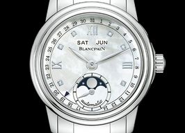 Blancpain Léman Moonphase 2360-1191A-71 (2022) - Parelmoer wijzerplaat 33mm Staal