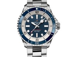 Breitling Superocean 42 A17375E71C1A1 (2023) - Blauw wijzerplaat 42mm Staal