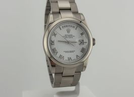 Rolex Day-Date 36 118209 (2003) - White dial 36 mm White Gold case