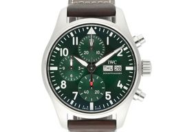 IWC Pilot Chronograph IW388103 (2021) - Groen wijzerplaat 41mm Staal