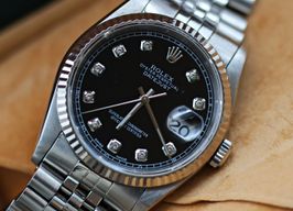 Rolex Datejust 36 16234 (Unknown (random serial)) - Black dial 36 mm Steel case