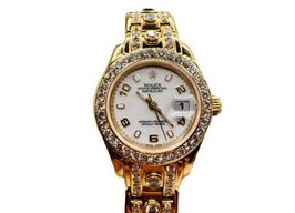 Rolex Lady-Datejust Pearlmaster 80298 (Unknown (random serial)) - Pearl dial 29 mm Yellow Gold case