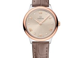 Omega De Ville 434.23.28.60.59.001 (2025) - Beige wijzerplaat 28mm Goud/Staal