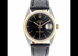 Rolex Datejust 36 16233 (1990) - Black dial 36 mm Gold/Steel case