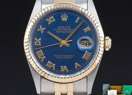 Rolex Datejust 36 16233 (1996) - Blauw wijzerplaat 36mm Goud/Staal