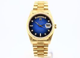 Rolex Day-Date 36 18248 (1993) - Blauw wijzerplaat 36mm Geelgoud