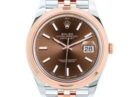 Rolex Datejust 41 126301 (2021) - Brown dial 41 mm Gold/Steel case