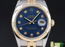 Rolex Datejust 36 116233 (2005) - Blauw wijzerplaat 36mm Goud/Staal