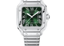 Cartier Santos WSSA0061 (2023) - Green dial 35 mm Steel case