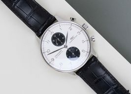 IWC Portuguese Chronograph IW371411 (2004) - Silver dial 41 mm Steel case