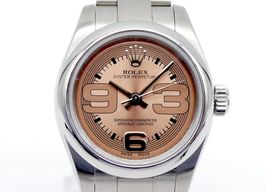 Rolex Oyster Perpetual 26 176200 (2009) - Roze wijzerplaat 29mm Staal