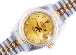 Rolex Lady-Datejust 69173 (1986) - Champagne wijzerplaat 26mm Goud/Staal