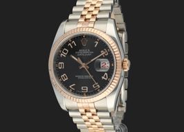 Rolex Datejust 36 116231 (2007) - Black dial 36 mm Gold/Steel case