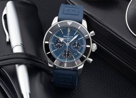 Breitling Superocean Heritage II Chronograph AB0162121C1S1 (Onbekend (willekeurig serienummer)) - Blauw wijzerplaat 44mm Staal